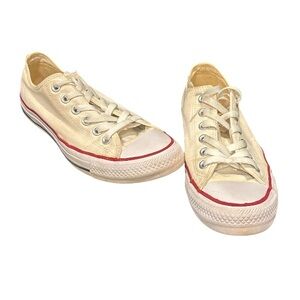 Converse All Star Women's White Canvas Sneakers. Woman's‎ Size 8/Mens Size 6.